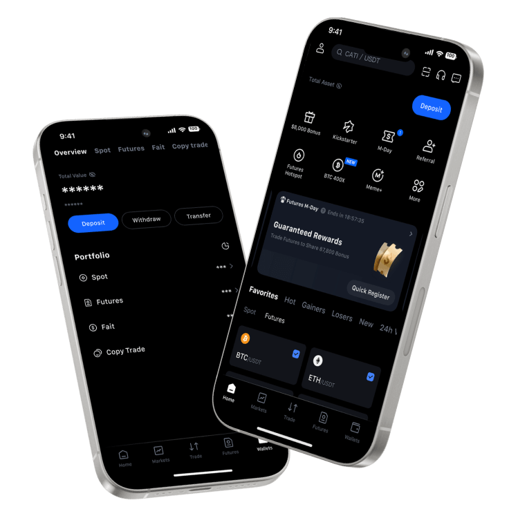 MEXC App 界面预览