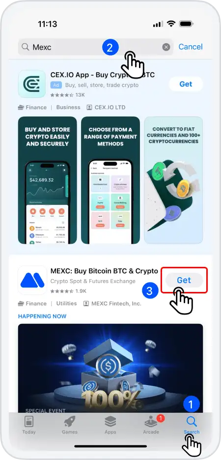 iOS App Store download step 2